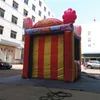 Partihandel 3 m x 3 m utomhusreklam Uppblåsbar godisbås med stripform Kina för försäljningskioskdekorationer