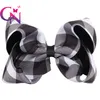 5QUOT Girls Ploid Bow Clip Kids Kids Grosgrain Ribbon Bowknot Hairpins Barrettes Bows Capelli a bolle Accessori per capelli per bambini Chr8312198