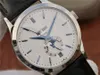 Km-v2 montre DE luxe mostrador branco, função fase lunar movimento mecânico automático relógios relógio masculino à prova d'água