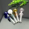 Tubi di fumo di vetro Fabbricazione di narghilè soffiato a mano Bong Piatto colorato Tubo dritto a bolle colorate