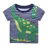 Baby menino tops para desenho animado de manga curta criança bebês garotos de algodão tops roupas de dinossauros de camiseta 1-6 anos