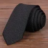 Men Business Tie Solid Stripe Satin Plain Neckties arrow jacquard striped ties Neck Ties for men Fashion 210041