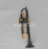 Unbranded BB Trumpet Wysokiej Jakości Mosiądz Black Nickel Gold Plated B Flat Musical Instrument New Arrival Trumpet Horn z etui