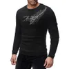 Maglioni pullover da uomo sottili in cotone con ricami fogliari Maglioni lavorati a maglia a righe lavorati all'uncinetto casuali Masculino Jersey Abbigliamento T190907