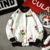 Hip hop mens jackor och rockar blomma hajuku jacka japanska streetwear dragkedja stativ jacka kappa höst vinter