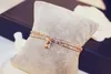 Nieuwe Mode ins Luxe Designer Multi Layer Super Glinsterende Diamant Rose Gold Bangle Armband voor Vrouw Meisjes 19 cm met schattige charme