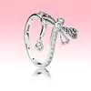 925スターリングシルバーCZダイヤモンドリングの女性の女の子夏のジュエリーのためのPandora Shimmering Dragonfly Rings