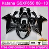 Kit voor Suzuki Katana GSX650F GSXF 650 GSXF-650 08 09 10 11 12 13 14 14HM.1 GSXF650 2008 2009 2010 2011 2012 2013 2014 Varkende Top All Black