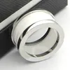 Whole316L Titanium Steel Splated Rose Gold Gear Pierścień dla par Blackwhite Ceramic Pierścień Jewelry 3355036