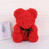 Rose Bear Toy Christmas Valentine's Day for Ladies Gifts 25cm/10 inches Flowers Bow Hugging Bear 17 colors