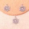 100 sztuk Charms Snowflake Snowflake 22 * ​​16mm Antique Dokonywanie Wisiorek Fit, Vintage Tybetański Silver, DIY Handmade Biżuteria