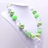 Wapno Greey Spring Colo Kid Chunky Necklacebracelet Zestaw Moda DIY Dzieci Dziewczyna Toddler Bubblegum Chunky Koralik Naszyjnik Biżuteria Zestaw