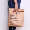 Dupont Kraft Paper Lunchväska Återanvändbar Mat Förvaringslåda Säck Slitstarkt Isolerad Portabel Kraft Brown Paper Bag Picnic Bento Väskor