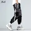 Calças masculinas moda streetwear multi bolsos carga harem hip hop casual masculino corredores calças harajuku pantalones hombres1