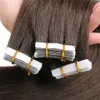 Бразильская прямая лента в наращивании волос Двухгое нарисованный 2,5 г / шт. 40 Штразки / упаковка кожи Утка, наращивание волос Remy Девственные человеческие волосы
