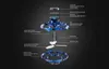 Flying Toy med 360 ° Roterande och Shinning LED Lights Antistress Flying Gyro Rotator Drone Finger Spinner Route Rotary Mini Drone Barngåva