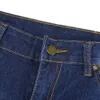 Jeans strappati a vita alta per pantaloni da donna Jeans skinny taglie forti Borsa per pantaloni a matita in denim con pizzo elasticizzato sottile