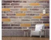 Customized 3d mural wallpaper photo wall paper Modern creative 3D wood block wood stone brick bedroom sofa background mural wallpaper