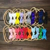 100pcs 베이비 키즈 Grosgrain 작은 리본 나비 넥타이 얇은 나일론 머리띠 소녀 Hairbands 신생아 탄성 머리 밴드 헤어 액세서리