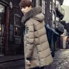 2017 Winter New Clothing Jackets Business Fashion Long Thick Winter Coat Men Solid Parka Fashion Overcoat Outerwear