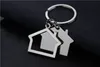 Metal House Shaped Keychains KeyRings House Design Party levererar bil nyckelkedja anpassade logotyp gåvor för marknadsföring