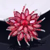 2019 nuevo estilo joyería femenina flor cristal diamantes de imitación alfileres y broches regalo de cumpleaños 8 colores