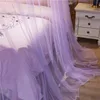 Noble Purple Pink Wedding Round Lace High Density Princess Bed Nets Curtain Dome Queen Canopy Mosquito Nets sw9273896