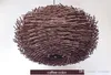 wicker pendant lamp handmade bird nest suspension light hotel restaurant mall bar lounge porch rattan hanging chandelier lighting