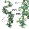 1.8M Artificial Eucalyptus with Rose Garland Hanging Rattan Vertical Garden Home Table Party Wedding Backdrop Wall Decor Vine