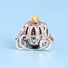 Autentisk 925 Sterling Silver Pumpkin Charm Set Originalbox för Pandora DIY Bracelet Crystal Beads Charms Classic Fashion Tillbehör