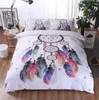 3 sztuk / zestaw 3D Drukuj Duvet Pokrywa Zestaw Królowa King Size Zestaw Pościel Home Tekstylne Poliester Etniczna Egzotyczna Pościel Zestawy Łóżko Poszewka