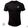 2019 Yeni Erkek T-shirt Spor Salonları Spor T-Shirt Crossfit Vücut Geliştirme Ince Gömlek Baskılı O-Boyun Kısa Kollu Pamuk Tişört Tops