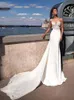 Romantico pizzo sirena abiti da sposa appliques o collo pavimento con lungo strascico abiti da sposa abiti da sposa abiti da sposa BC3043