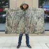 Multifunctionele Camo Regenjas Waterdichte Regenjas Mannen Vrouwen Camping Vissen Motorfiets Regenponcho Outdoor Tent