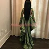 Emerald African High Low Prom Dresses Sheer Open Back Black Girl 2019 Lange Mouw Partyjurken Robe de Soiree Cocktail Juniors Avondjurk