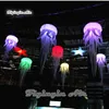 Customized Concert Backdrop Props Hanging Lighting Inflatable Jellyfish Balloon With RGB Light For Night Club And Party Decoration