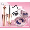 New 6D color magnetic false eyelashes set contain magnetic liquid eyeliner eyelash curler reusable extension lasting makeup kit