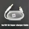 3FT 6FT Super Rápido Cabo de Carregamento USB-C OD 4.0mm TIPO C Cabo Para Macbook Samsung S10 Suporte Huawei P30 5A Corrente Grande