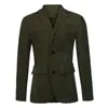 Mens modemärke Corduroy Blazer British's Style Casual Slim Fit Suit Jacket Blazers Men Single Breasted Coat Jackets Z1016235Q