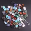 50pcs Rastgele Renk Düzensiz Şifa Reiki Inflused Kolye Takı Yapımında için Kristal Hazine Kaya Taşlar Kuvars Charms Kolye Tamburlanmış