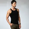 Fanila Erkekler Pamuk Tank Tops Iç Çamaşırı Erkek Şeffaf Gömlek Erkek Bodyshaper Fitness Güreş Atlet Katı Renk