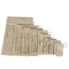 Natural Jute Drawstring Bags Stylish Hessian Burlap Wedding Favor Holders For Coffee Bean Candy Gift Bag Pouch8108873