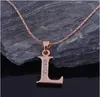 Ketting 925 Sterling Zilver 18K White Gold 26 Letter Pendant-L WL1243