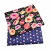 Partihandel-DIY Sewing Craft Bedding Heminredning Tecido Telas Para Crib Patchwork Doll Cloth Tissus Au Meter Blommig 100% Bomullstyg