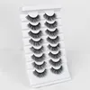 Yeni 8 Pairs Doğal Yanlış Kirpikler Sahte Lashes Uzun Makyaj 3D Vizon Lashes Kirpik Uzatma Faux Vizon Kirpik Güzellik için