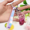 Fantasy Feet Move Glitter Quicksand Liquid Star Key Chain Keyring Car Key Bag Pendant Family Women Friend Gift Foot Keychain