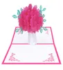 Cartes de vœux de fleur pop-up 3D Cartes d'invitation de coupe laser pour la Saint-Valentin039 ANNIVERSAIRE DE MARIAGE FESTIVE FESTIONS 8331930