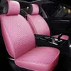 Pink PU Leather Auto Mulher Capas de assento de carro Capas de autom￳veis para Toyota Hyundai Kia BMW Propert￡vel 4 Tamanho Universal de Cor 4