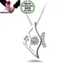 Omhxzj toptan zincirler kişilik moda ol kadın kız parti hediyesi gümüş balık zirkon 925 sterlling gümüş kolye kolye nc105