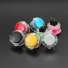 Transparent 30MM Card Button Crystal Small Circular Arcade Game Push Button Switch - Pink